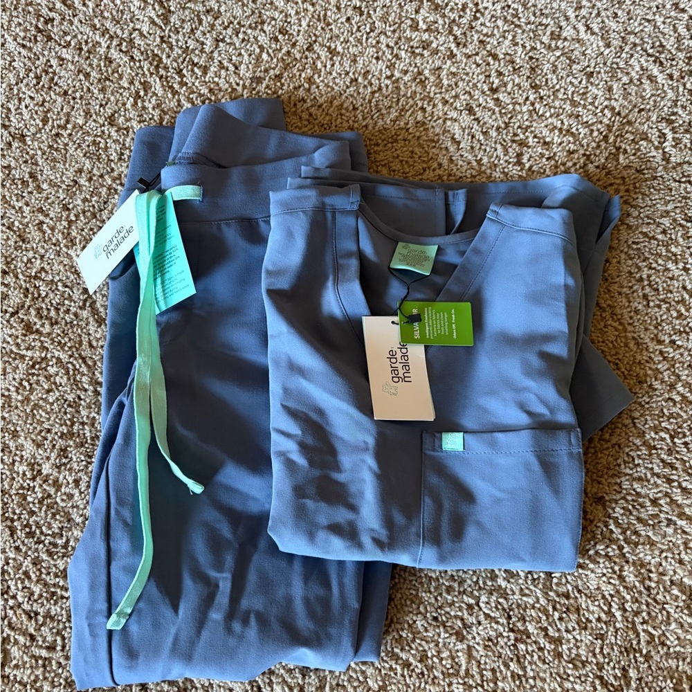 Stylish Women's Blue Scrub Set